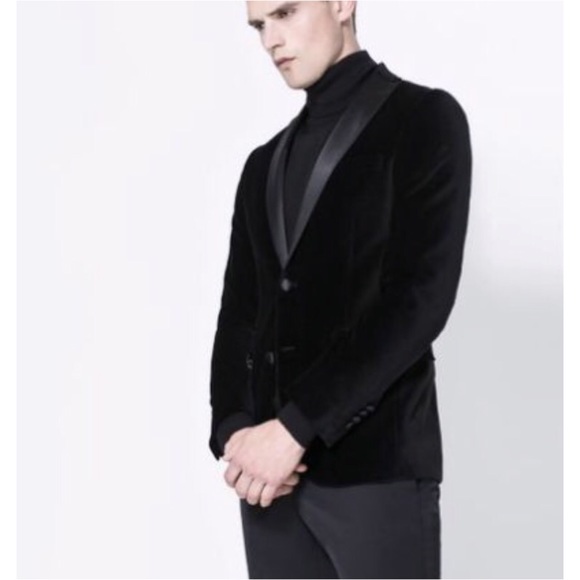 NWOT Zara men's velvet/viscose blazer - Picture 2 of 6